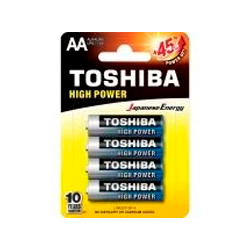 Pack de 4 Piles AA Toshiba High Power LR6/ 1.5V/ Alcalines